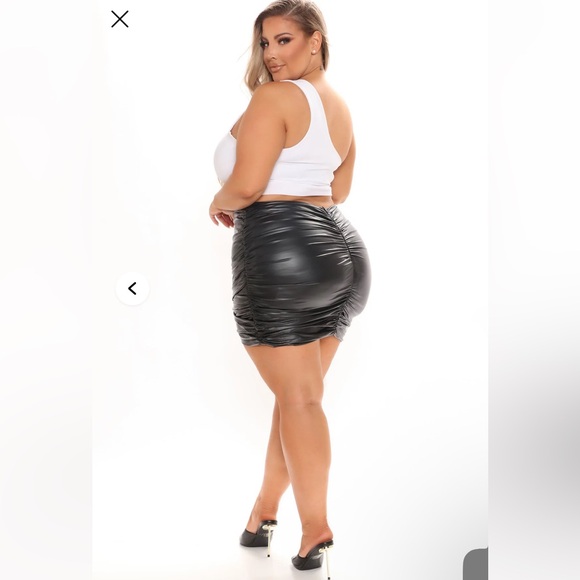 Don't Cross Me Faux Leather Mini Skirt - Black - Picture 8 of 12